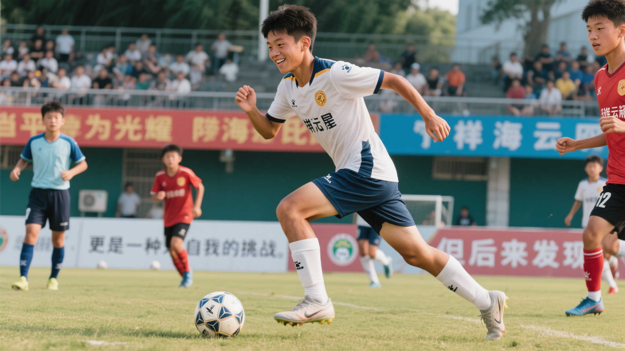 他在中场的